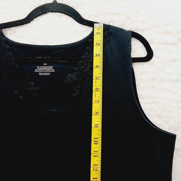 Tank Top Size XXL Black Lace Y2K Goth Fairygoth Whimsycore Festival Witchy Chic - Picture 3 of 10